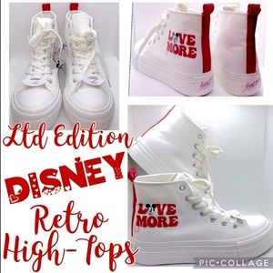 🆕 Disney 100th Anniversary Ltd Ed. Mickey Mouse “Love More” High Top Sneakers